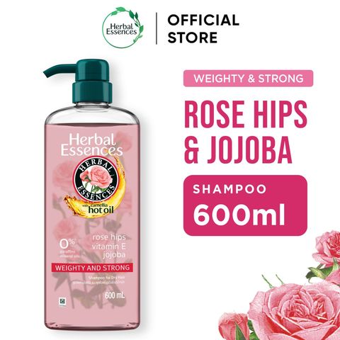 Herbal Essences Shampoo Weighty & Strong Rose Hips Jojoba Hair Care 600ml