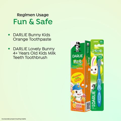 DARLIE Lovely�Bunny�Kids 4+ Years Old Kids Milk Teeth Toothbrush (Soft) 1 unit