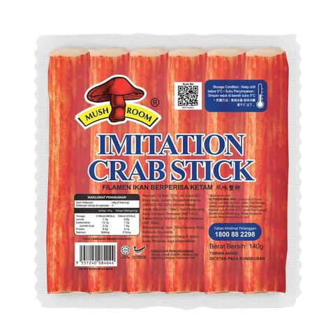 Mushroom Imitation Crab Stick (Vacuum Packed) 140g
