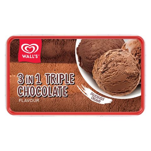 Wall's Tub 3 in 1 Triple Chocolate 1.4L