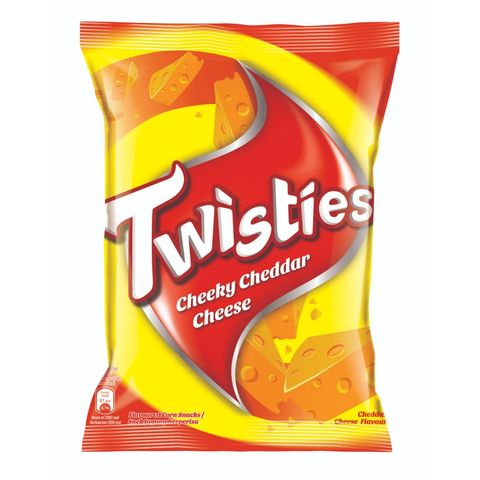Twisties Cheddar Cheese Mid Pack Corn Snacks 60g