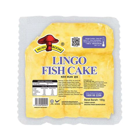 Mushroom Lingo Fish Cake (Vacuum Packed) 160g