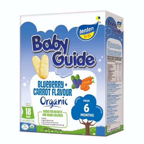 Baby Guide Organic Blueberry & Carrot | 18 Pcs