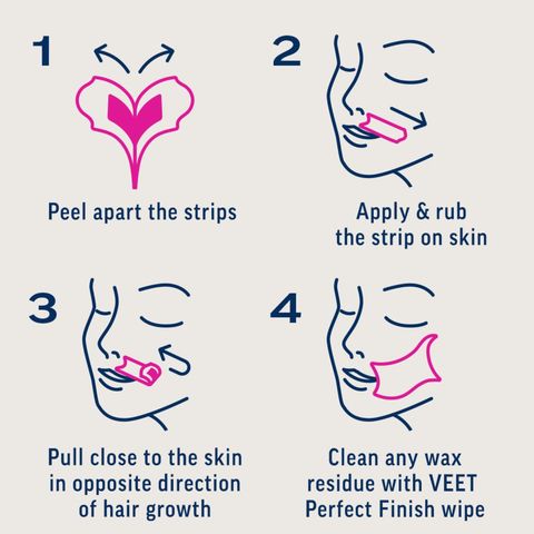 Veet Wax Strip Normal (Facial) 20 Pieces