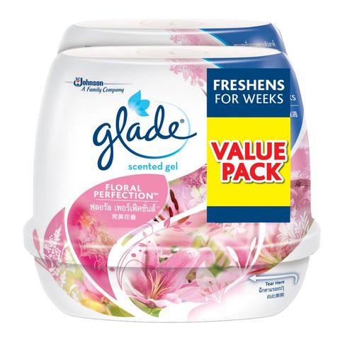 Glade Room Air Freshener Scented Floral Perfection Gel Twin Pack 2 x 180g