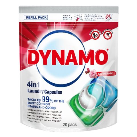 Dynamo 4in1 Capsules Eau De Rose Refill Pack 20 x 10ml