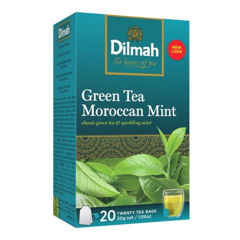 Dilmah Green Tea Tag Tea Bags Moroccan Mint Green Tea (20 Pieces) 30g