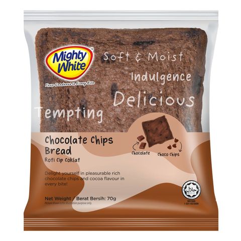 Mighty White Chocolate Chips Bread 70g