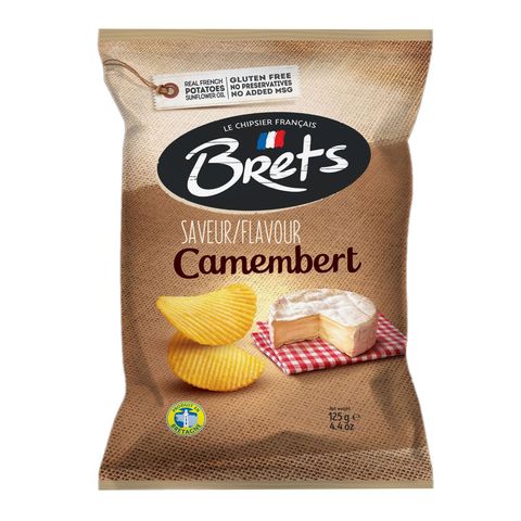 Brets Potato Crisps with Camembert Flavor 125g
