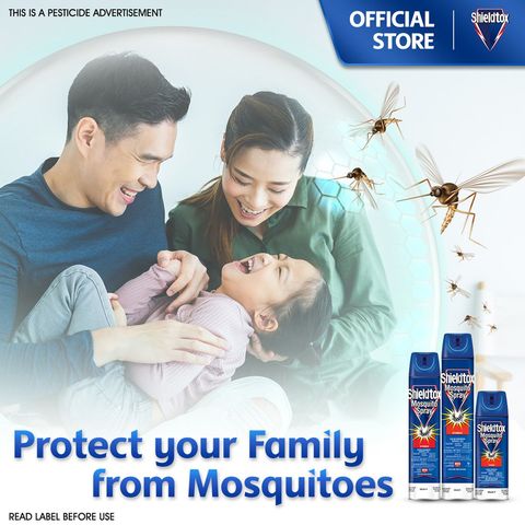 Shieldtox Mosquito Spray Aerosol (Value Pack) 2 x 550ml