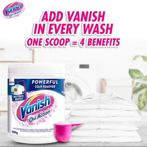 Vanish Fabric Crystal White Stain Remover Powder | 900 g