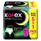 Kotex Herbal Overnight Panties (M-L) 6 Pieces