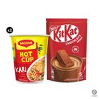 [Bundle] KitKat Chocolate Drink 5 Stick + Maggi Hot Cup Curry x2
