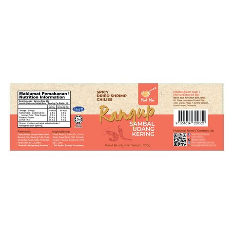 Meet Mee Sambal Udang Kering Rangup 200g