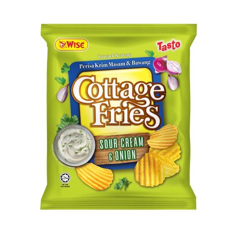 Wise Cottage Fries Sour Cream & Onion Potato Chips 50g