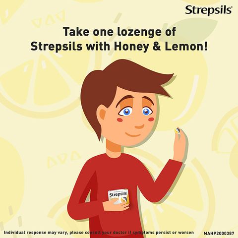 Strepsils Soothing Honey Lemon Lozenges 24 Pieces