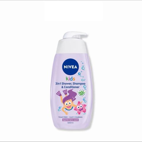 Nivea Kids 3 in 1 Shampoo & Bath Sparkle Berry 500ml