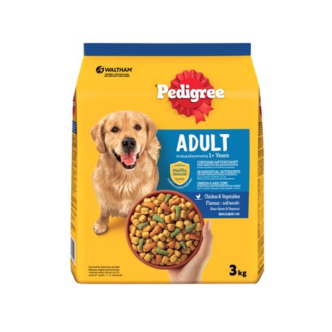 Pedigree Dog Food Dry Adult Chicken & Vegetable 3kg