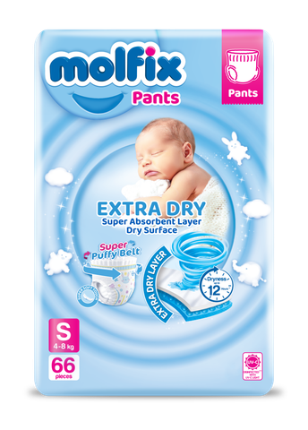 Molfix Extra Dry Pants S Jumbo 66pcs