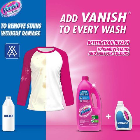 Vanish Liquid Laundry Fabric Stain Remover Detergent 1L