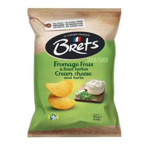 Brets Potato Crisps with Cream Cheese & Herbs Flavor 125g