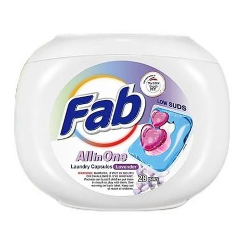 Fab All in One Low Suds Capsules Lavender 28 x 10ml