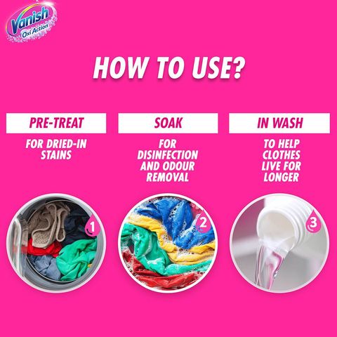 Vanish Liquid Laundry Fabric Stain Remover Detergent 1L
