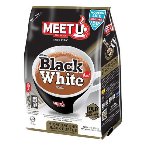 Meet U Black White Coffee 4 in 1 12 x 38g