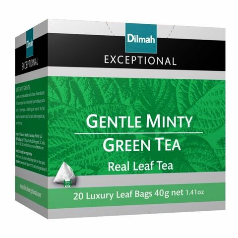 Dilmah Exceptional Pyramid Teabag Gentle Minty Green Tea 20 x 2g