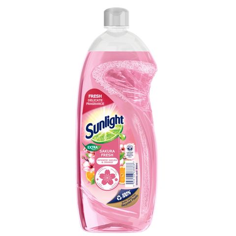 Sunlight Dishwashing Liquid Extra Sakura Fresh 800ml
