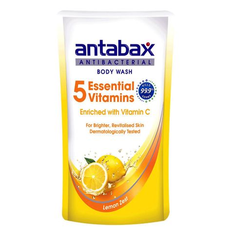 Antabax Antibacterial Shower Cream Lemon Zest Refill Pack 800g