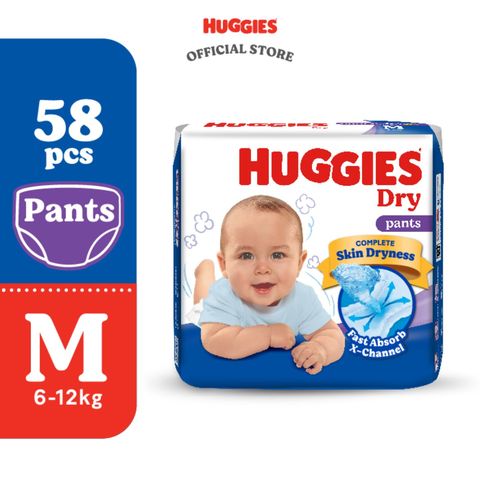 Huggies Dry Pants Baby Diaper Pant Malaysian (M) 68pcs