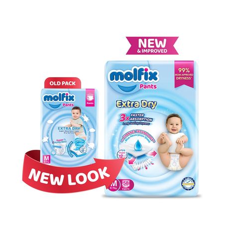 Molfix Extra Dry Pants M Jumbo Pack 58pcs