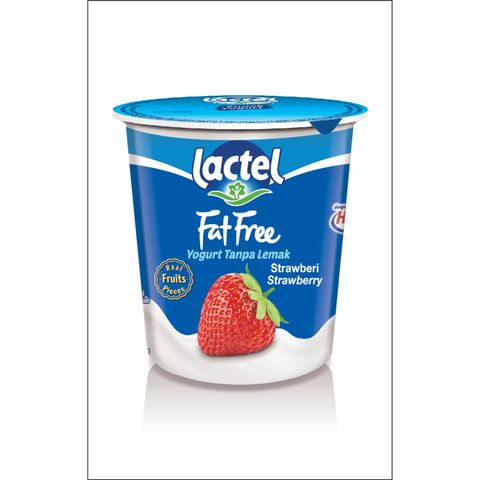 Lactel Fat Free Yogurt Strawberry 130g