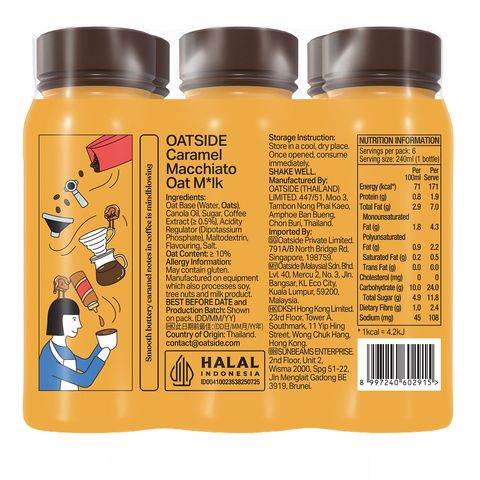 Oatside Oat Caramel Macchiato Milk 6 x 240ml