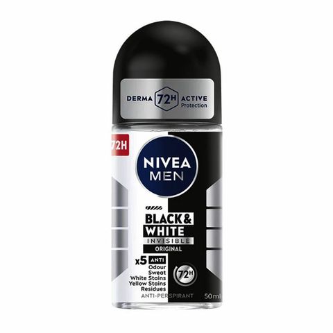 NIVEA FOR MEN Men Deodorant Invisible Black & White 50ml | 18205