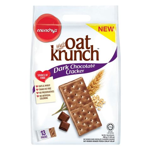 Munchy's Oat Krunch Oat & Wheat Cracker Dark Chocolate 338g