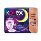 Kotex Total Protection Overnight Wing Pad 35cm 14+2s