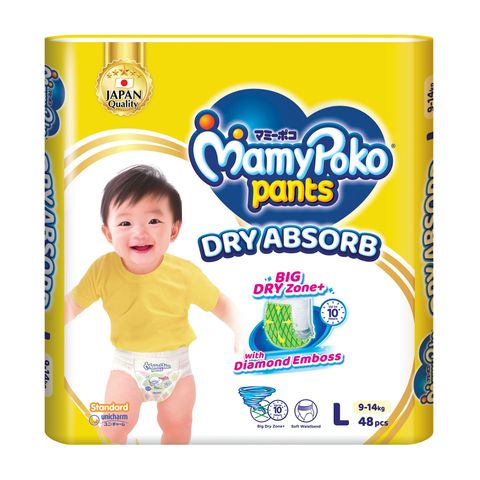 Mamypoko Dry Absorb Pants Standard 9-14kg (L) 48 Pieces L