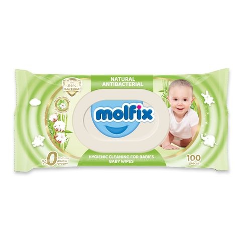 Molfix Antibacterial Baby Wipes 100pcs