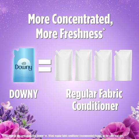 Downy French Lavender Concentrate Fabric Conditioner Refill Crown 1.35L