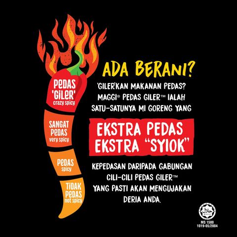 Maggi Pedas Giler Tom Yummz | 97 g