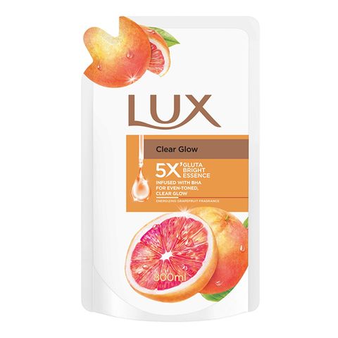 Lux Body Wash Grapefruit Clear Glow Refill 800ml