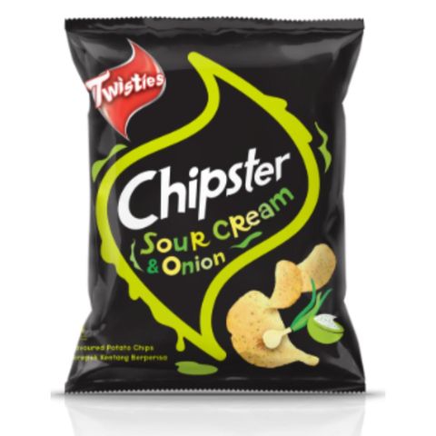 Twisties Chipster Sour Cream & Onion Potato Chips Mid Pack 60g