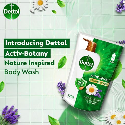 Dettol Activ-botany Lavender & Chamomile Shower Gel Body Wash Refill 720ml