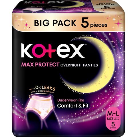 Kotex Overnight Panties (Size M-L) 5 Pieces
