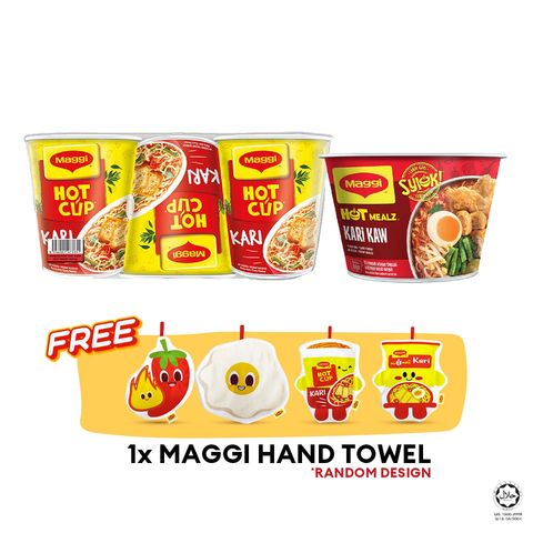[Bundle] Maggi Hot Cup Curry + Maggi Syiok Bowl Kari Kaw