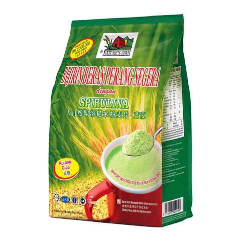 Nature's Own Brown Rice Oat with Spirulina (Less Sugar) 10 x 35g