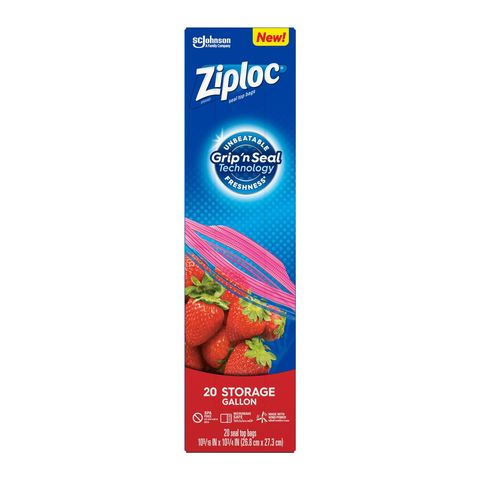 Ziploc Bpa Free Microwave Safe Food Storage Gallon Bags 20 Pieces
