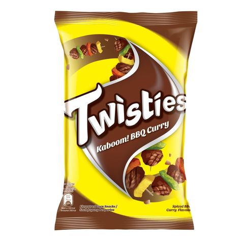 Twisties Kaboom! BBQ Curry Big Pack Corn Snacks 140g